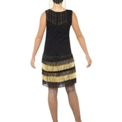1920's Fringed Flapper Charleston Kostuum, Zwart -Kostuum Winkel 1920s fringed flapper charleston kostuum zwart 2