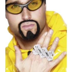 3 In 1 Dollar Rapper Ring, Zilver