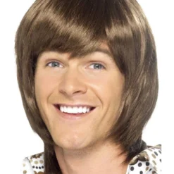 70's Heartthrob Pruik Bruin