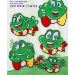 Applicaties 5 Stuks Op Kaart Oeteldonk, Smiley Kikkers,