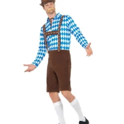 Bavarian Kostuum Blauw/Bruin Voor Heren -Kostuum Winkel bavarian kostuum blauw bruin voor heren 2