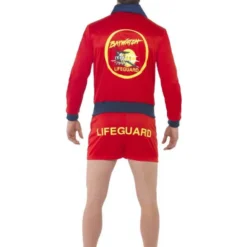 Baywatch Strandwacht Kostuum, Rood -Kostuum Winkel baywatch strandwacht kostuum rood 2