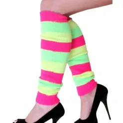 Beenwarmers Fluor Roze/Groen/Geel