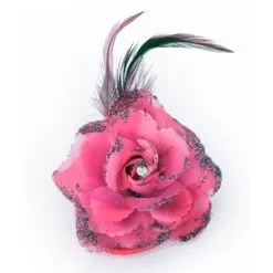 Bloemen Op Speld/Elastiek Hot Pink