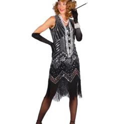 Charleston Jurk Catherine, Zilver