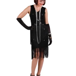 Charleston Jurk Fox, Zwart