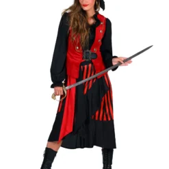 Dames Piratenkostuum "Mary Read", MIx Van Kleuren -Kostuum Winkel dames piratenkostuum mary read mix van kleuren 2