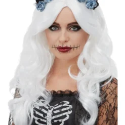 Day Of The Dead Pruik, Wit