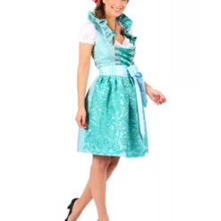 Dirndl Jurk ''Susanne'', Turquoise-Groen -Kostuum Winkel dirndl jurk susanne turquoise groen 4