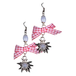 Dirndl Oorbellen Met Edelweiss En Parels