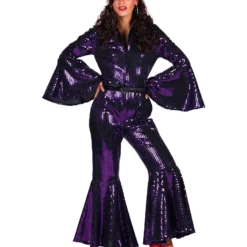 Disco Catsuit "Studio 54", Paars