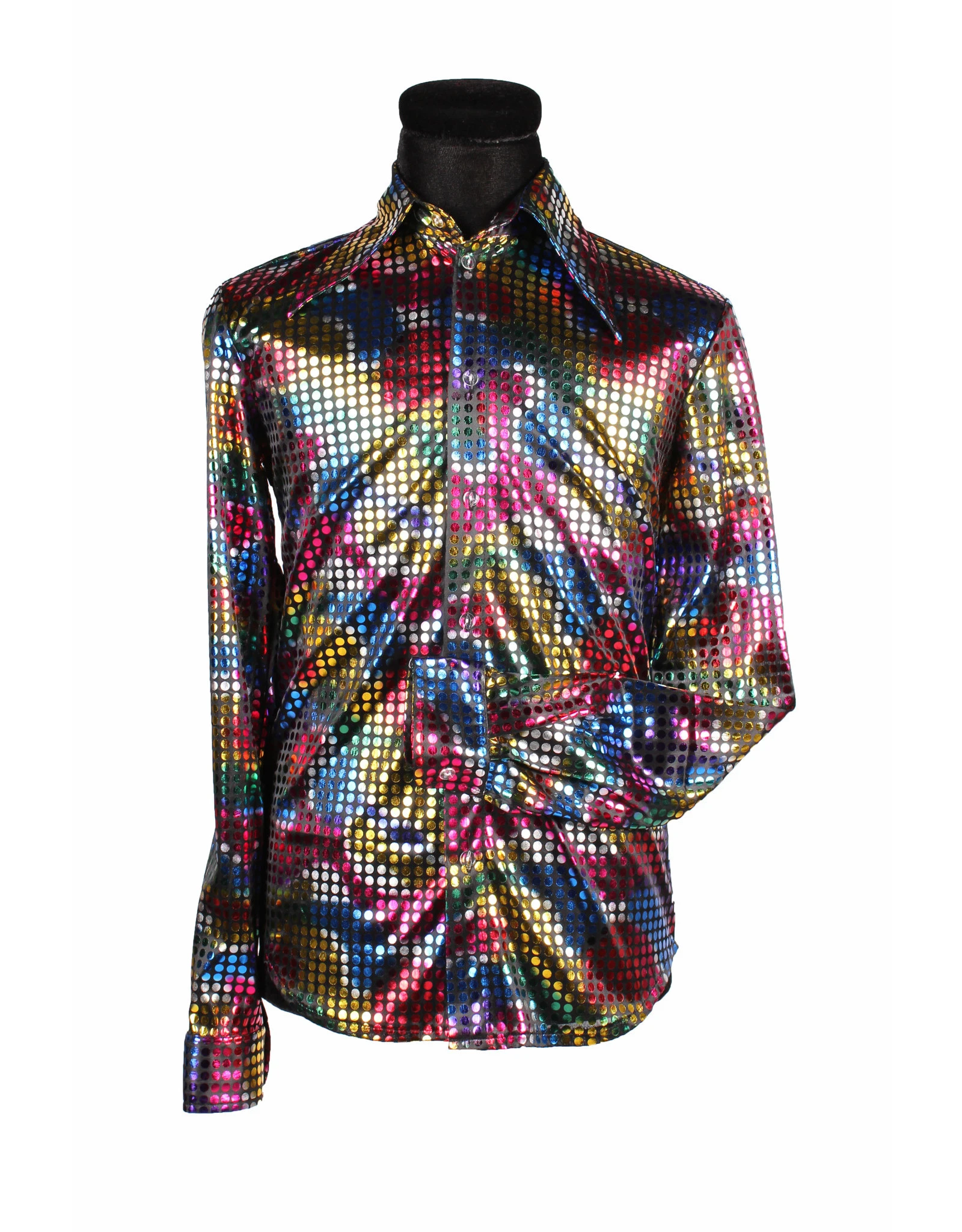 Disco Shirt Heren, Zwart 1 Disco Shirt Heren, Zwart