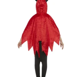 Duivelscape Met Capuchon, Rood -Kostuum Winkel duivelscape met capuchon rood 2