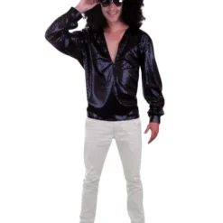 Glitter Disco Blouse Zwart Pailletten