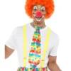 Grote Clown Stropdas,met Neon Strepen En Stippen.