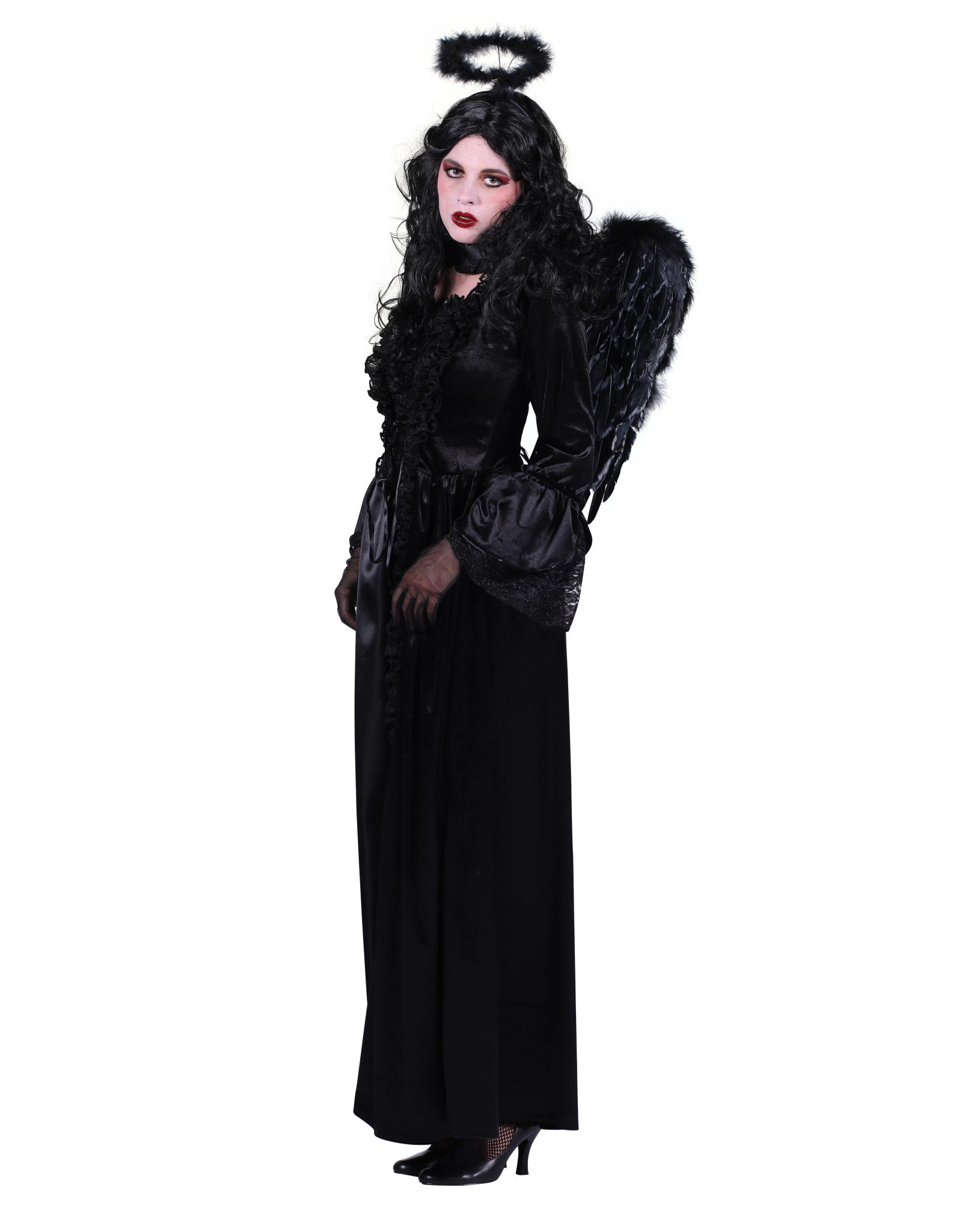Halloween Jurk "Feronia", Zwart-Zwart 3 Halloween Jurk "Feronia", Zwart-Zwart - Afbeelding 3
