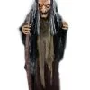 Halloweendecoratie Staande Heks Met Licht En Geluid (153 Cm)