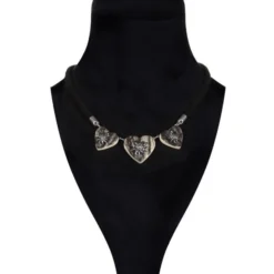 Halsketting Hart Met Strassrand, Zwart