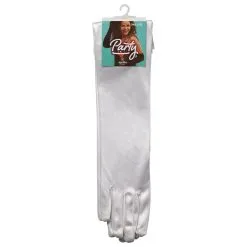 Handschoenen Satijn Luxe Wit, 40cm -Kostuum Winkel handschoenen satijn luxe wit 40cm 2