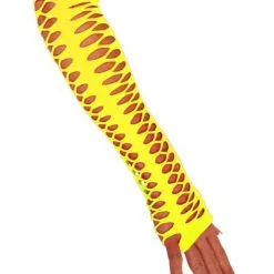 Handschoenen Vingerloos Grote Gaten Fluor Geel 40 Cm