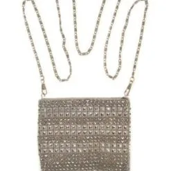 Handtas Zilversteentjes + Ketting Lang 15 X 15cm