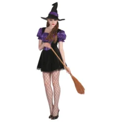 Heks Lila -Kostuum Winkel heks lila 3