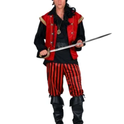 Heren Piratenkostuum "Black Beard", MIx Van Kleuren -Kostuum Winkel heren piratenkostuum black beard mix van kleuren 2