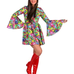 Hippie Jurkje Daisy, Lemon -Kostuum Winkel hippie jurkje daisy lemon 2