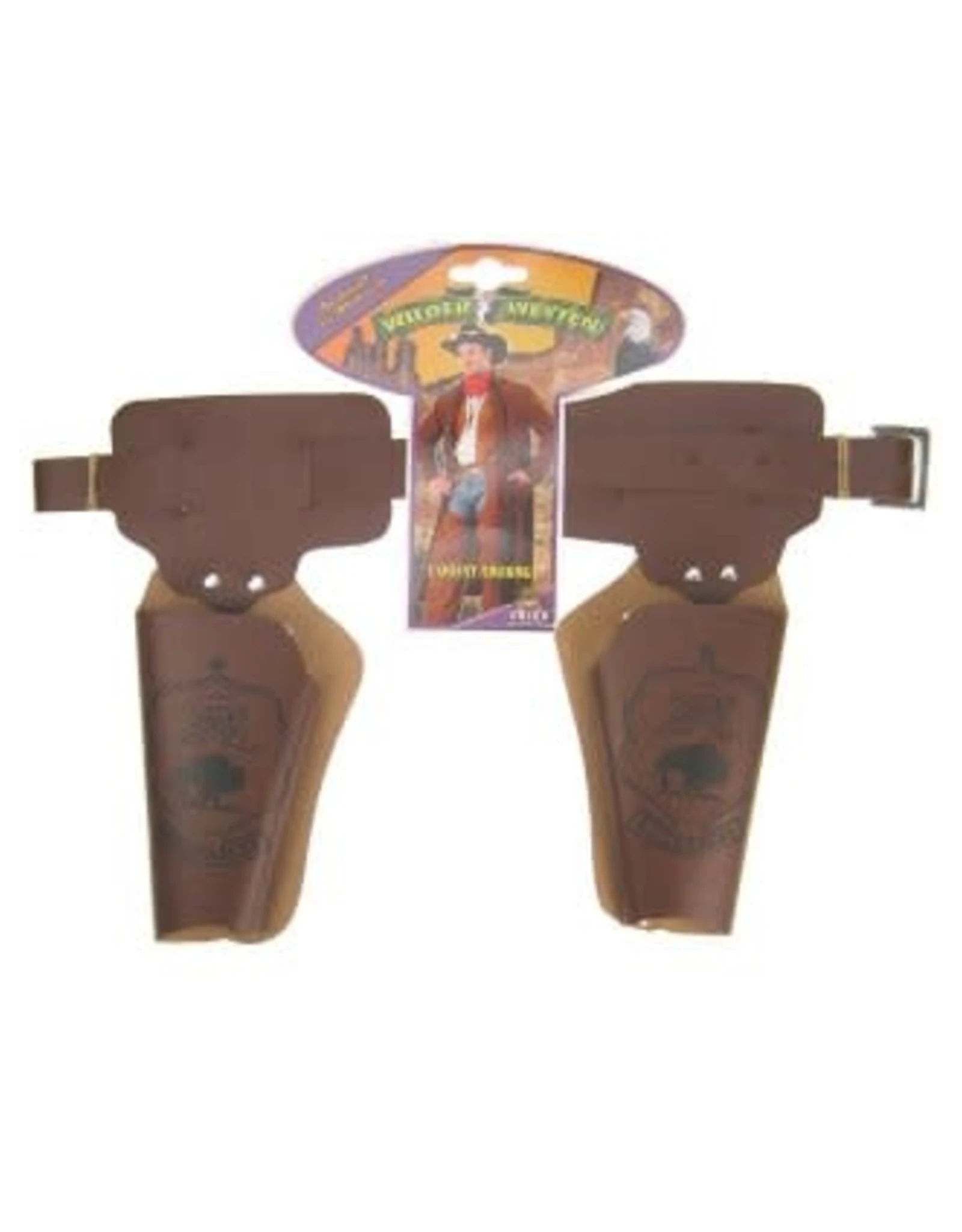 Holster Buscadero Dubbel Bruin 90cm, Kind 1 Holster Buscadero Dubbel Bruin 90cm, Kind