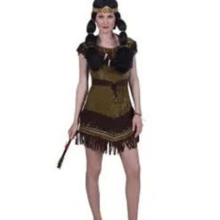 Indiaan Dame "Cheyenne", Bruin -Kostuum Winkel indiaan dame cheyenne bruin 2