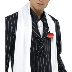 Jaren 1920 Witte Sjaal Met Kwastjes