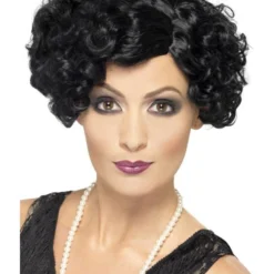 Jaren 20 Flirty Flapper Pruik, Zwart