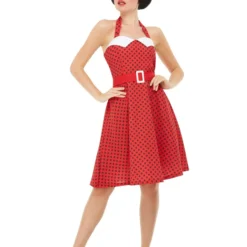 Jaren 50 Rockabilly Pin Up Kostuum, Rood