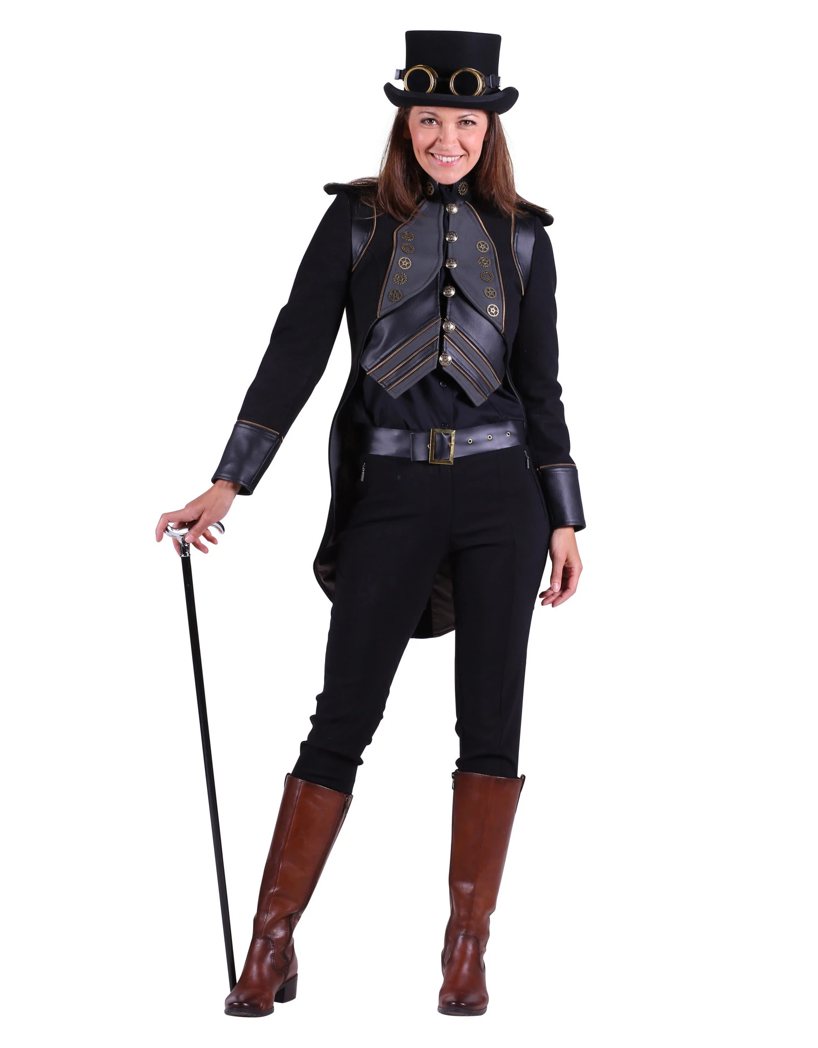 Jas Steampunk "Eulalia", Zwart