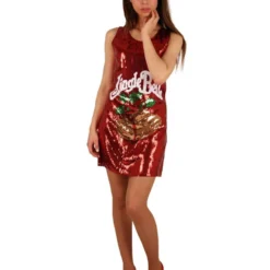 Jurk Sequin Kerst -Kostuum Winkel jurk sequin kerst 2
