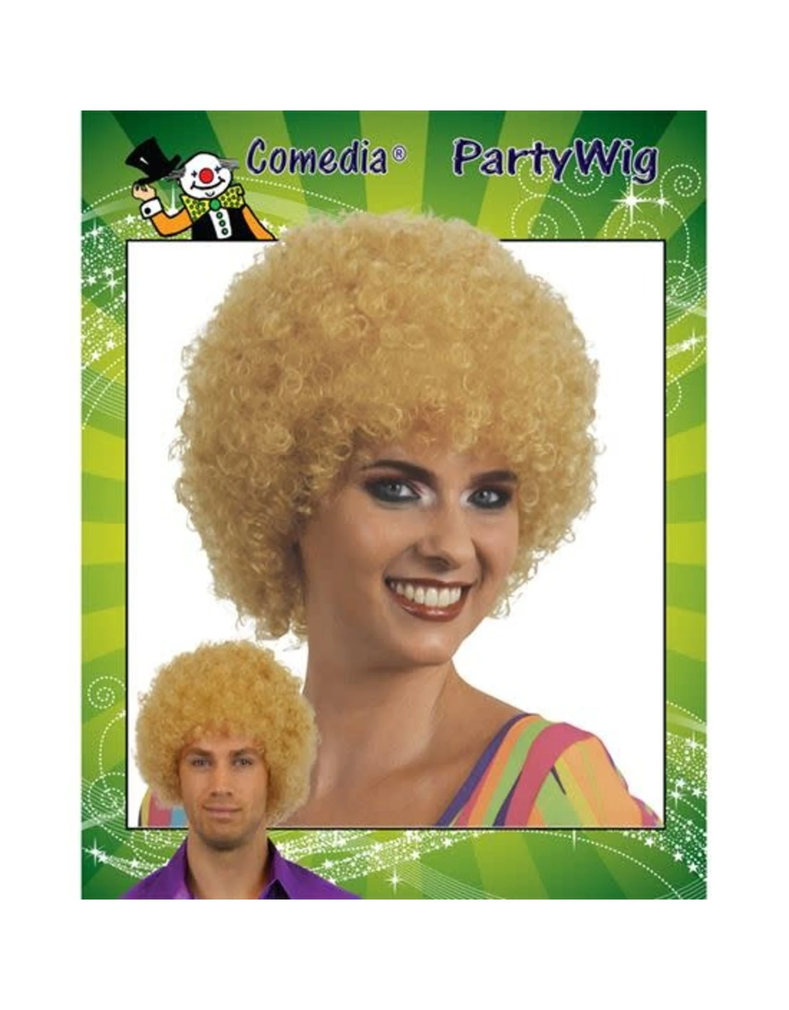 Krullenbol Pruik Blond 1 Krullenbol Pruik Blond