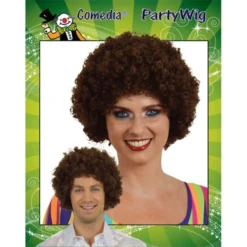 Krullenbol Pruik Bruin