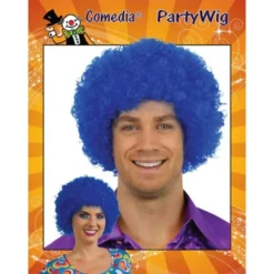 Krullenbol Pruik Felblauw
