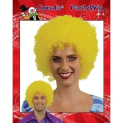 Krullenbol Pruik Felgeel