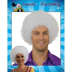 Krullenbol Pruik Wit