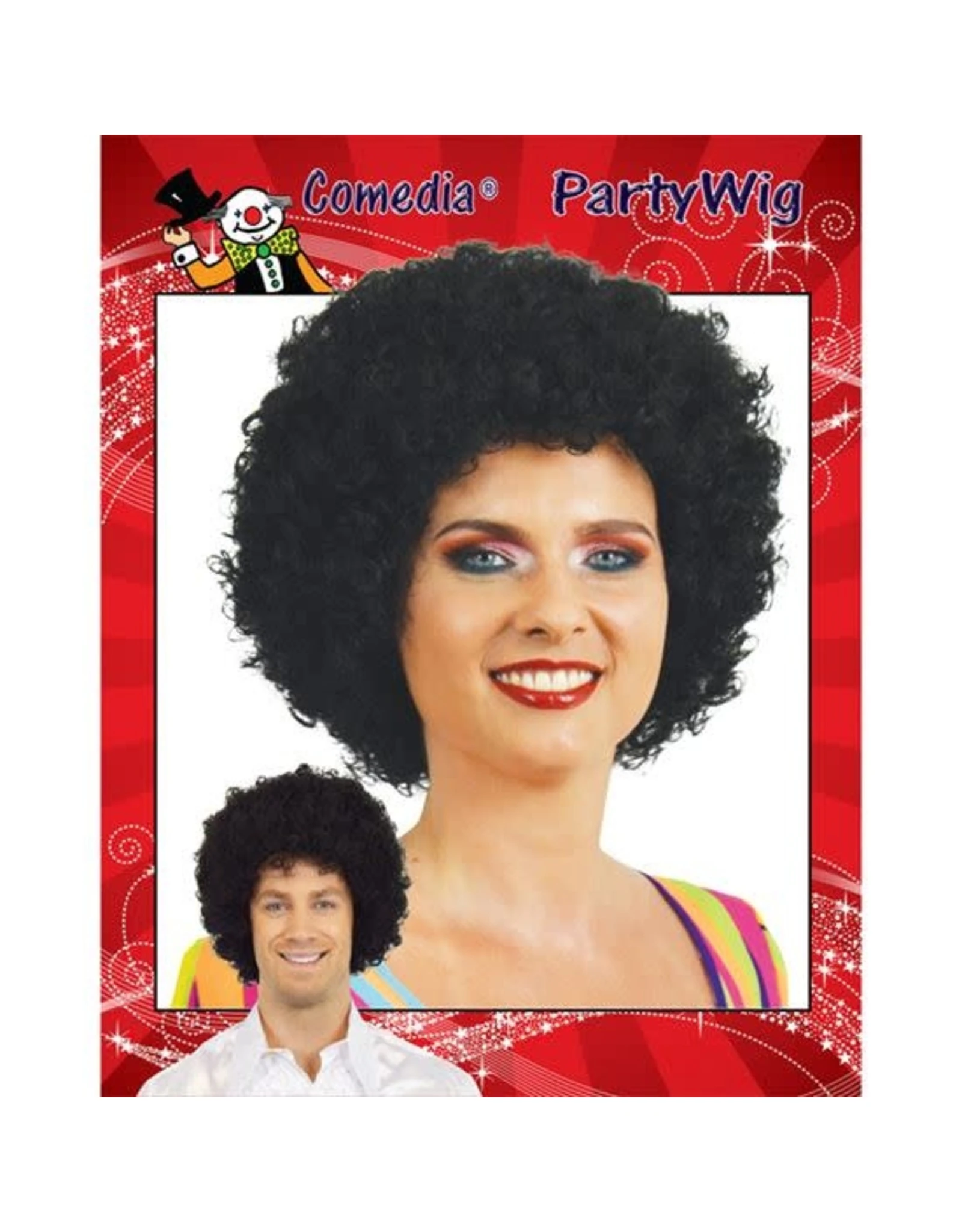 Krullenbol Pruik Zwart 1 Krullenbol Pruik Zwart