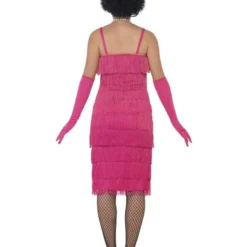 Lange Flapper Charleston Jurk Pink -Kostuum Winkel lange flapper charleston jurk pink 2