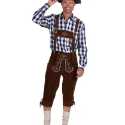 Lederhose 3/4 Lang Ulrich, Donkerbruin