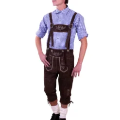 Lederhose Donkerbruin Knee-over -Kostuum Winkel lederhose donkerbruin knee over 2