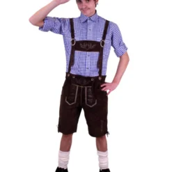 Lederhose Donkerbruin Kort Model -Kostuum Winkel lederhose donkerbruin kort model 3