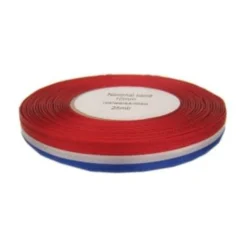 Medaille Lint Rood/Wit/Blauw 25 Meter Op Rol 10 Mm