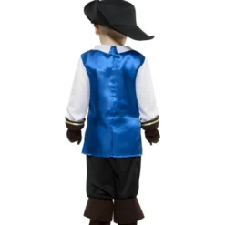 Musketier Pak, Blauw, Kind, -Kostuum Winkel musketier pak blauw kind 2