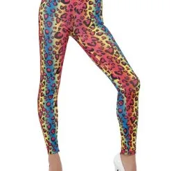 Neon Legging Met Luipaardprint