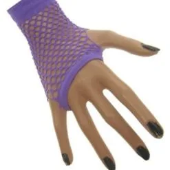 Nethandschoen Kort Vingerloos Paars