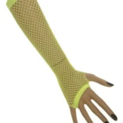 Nethandschoenen Lang Vingerloos Fluor Lichtgroen